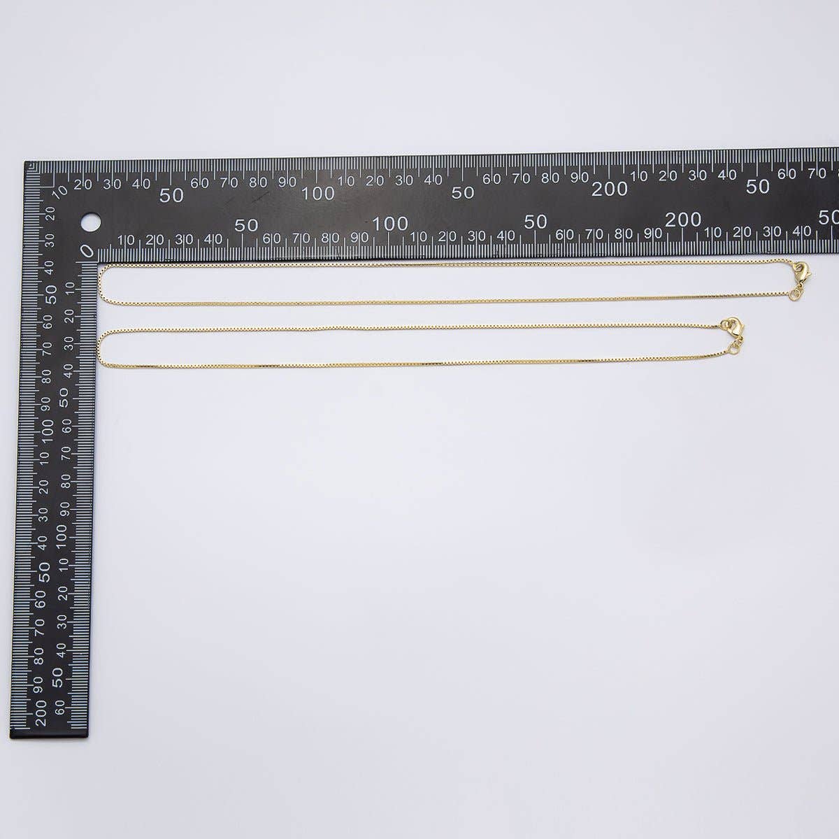 14K Gold Filled 1mm Minimalist Box Chain 18 Inch, 20 Inch Necklace | WA-04275 - WA-04276: 18 Inch