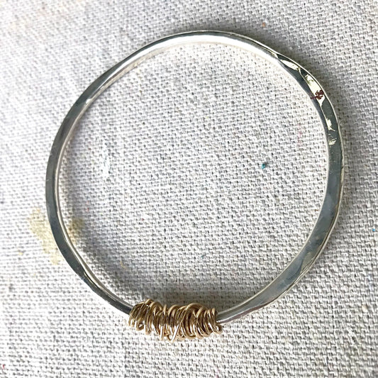 Twisted Betty Bangle Fine Silver