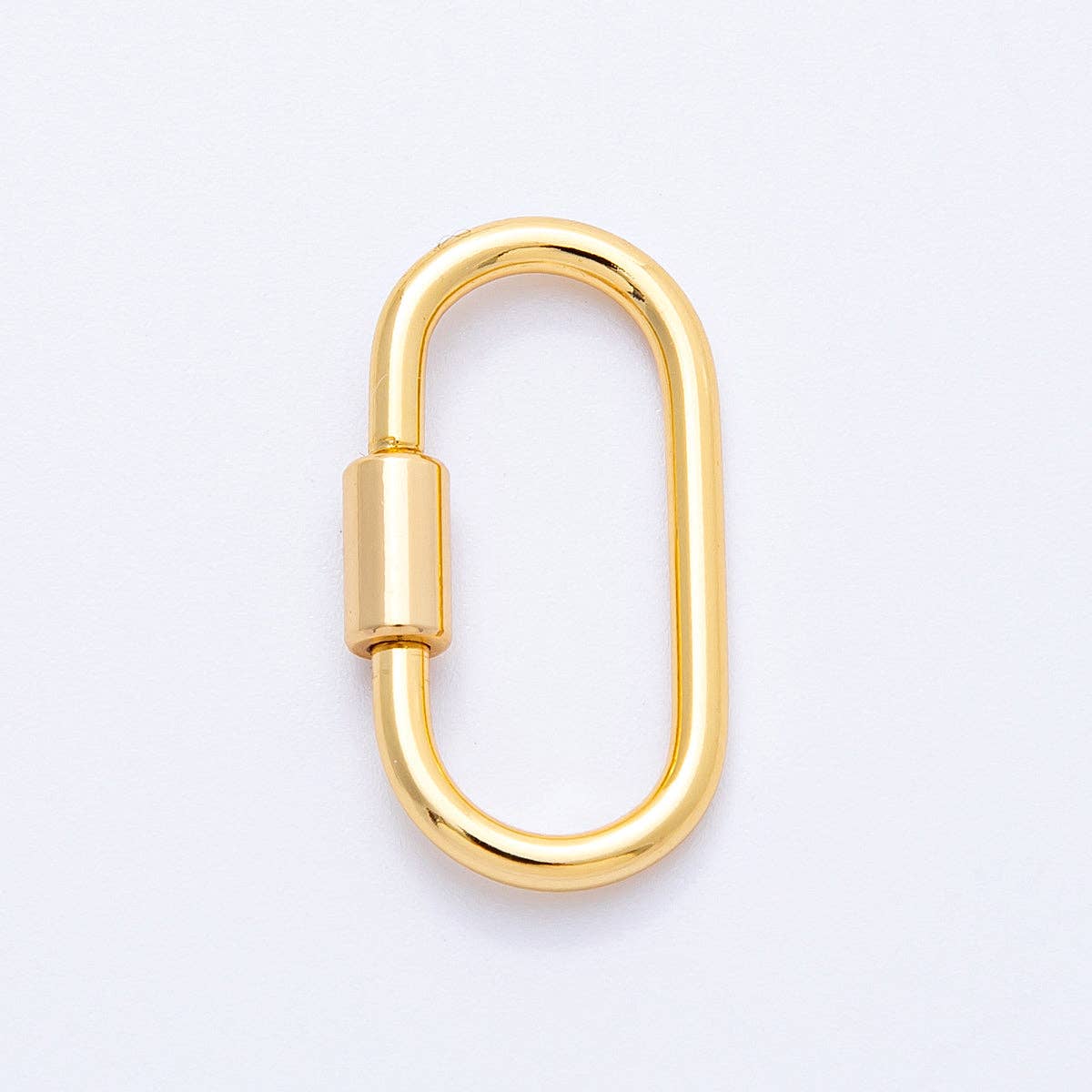 18K Gold Filled 26mm Minimalist Oblong Carabiner Clasp Closure Finding | Findings-00039