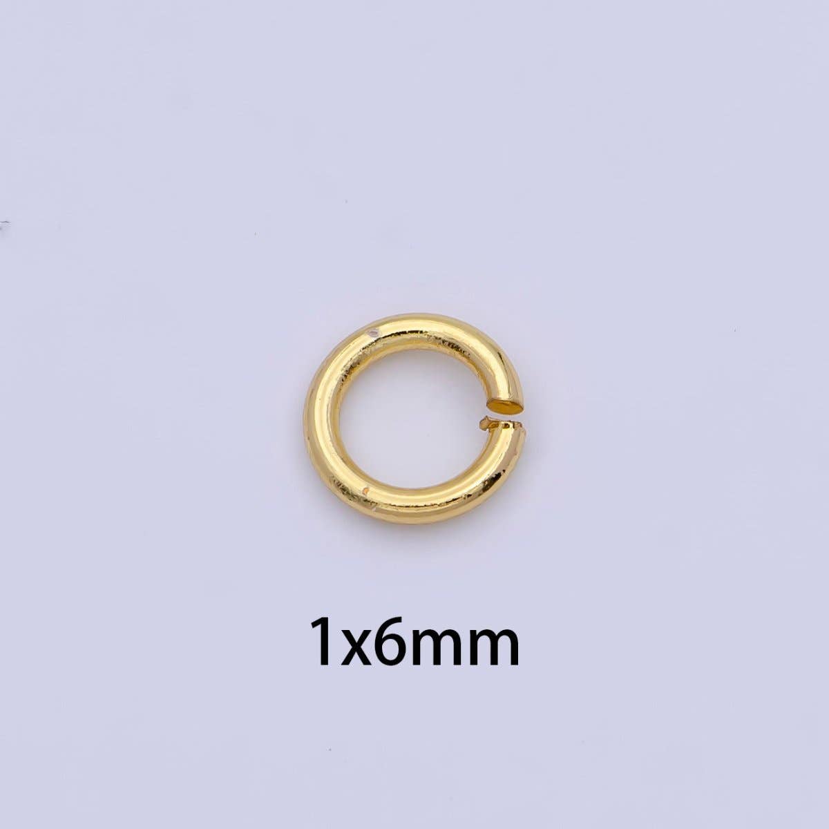 24K Gold Filled 5mm, 6mm, 7mm, 8mm (18 Gauge) Jump Ring Jewelry Making Supply | SP-1560 ~ SP1563-15: 6mm