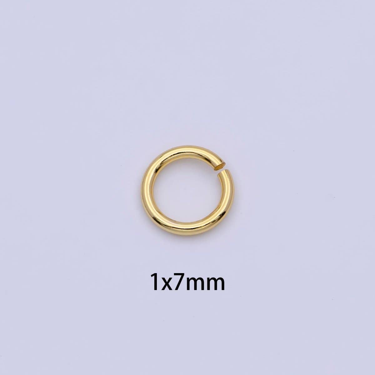 24K Gold Filled 5mm, 6mm, 7mm, 8mm (18 Gauge) Jump Ring Jewelry Making Supply | SP-1560 ~ SP1563-15: 6mm