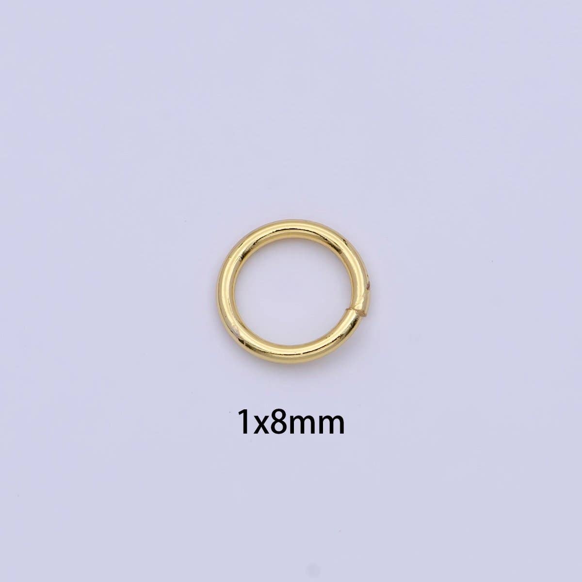 24K Gold Filled 5mm, 6mm, 7mm, 8mm (18 Gauge) Jump Ring Jewelry Making Supply | SP-1560 ~ SP1563-15: 6mm