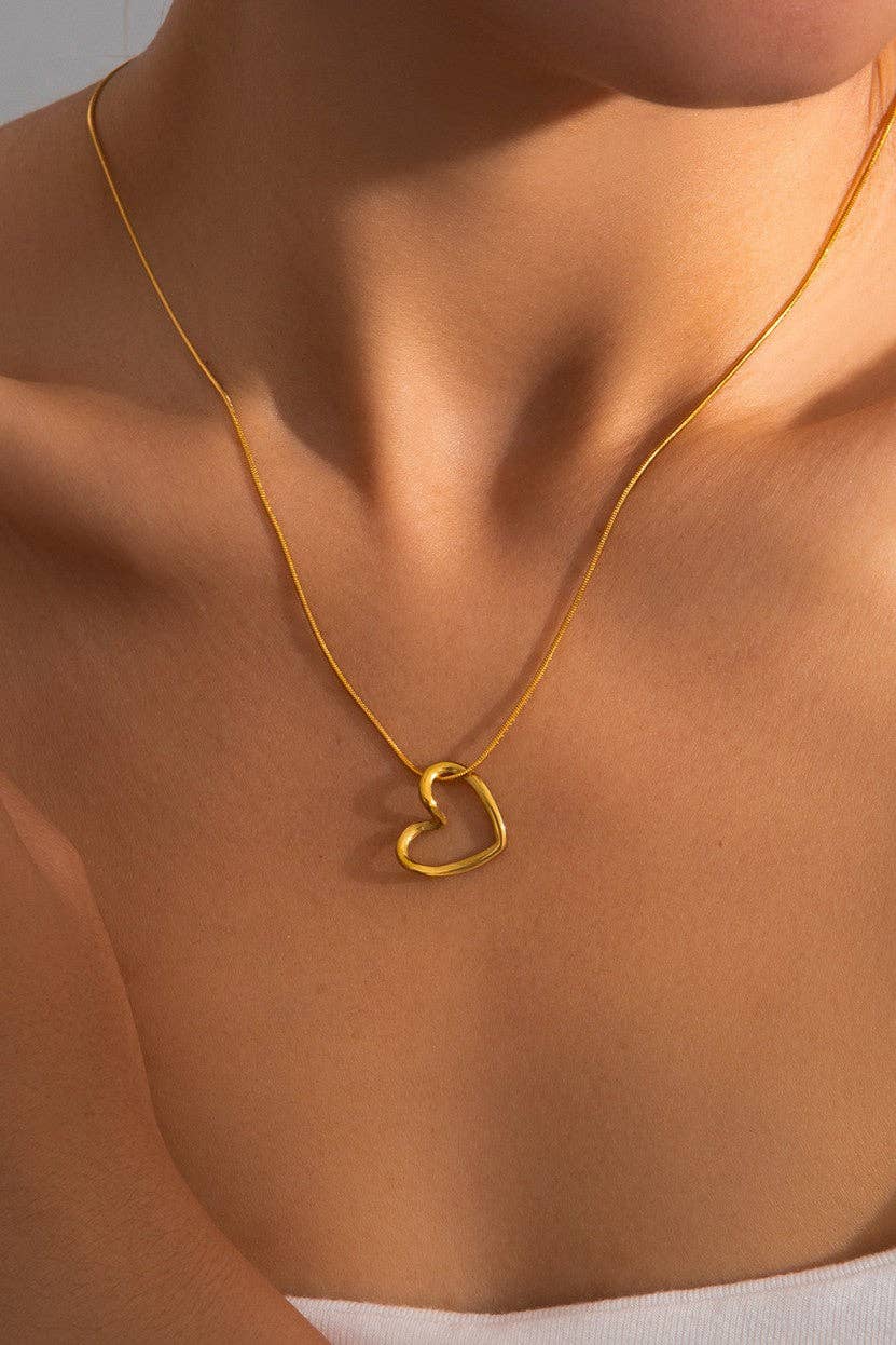18K Gold Plated Waterproof Stainless Steel Chain Necklace - 7767: S0OX3T7767