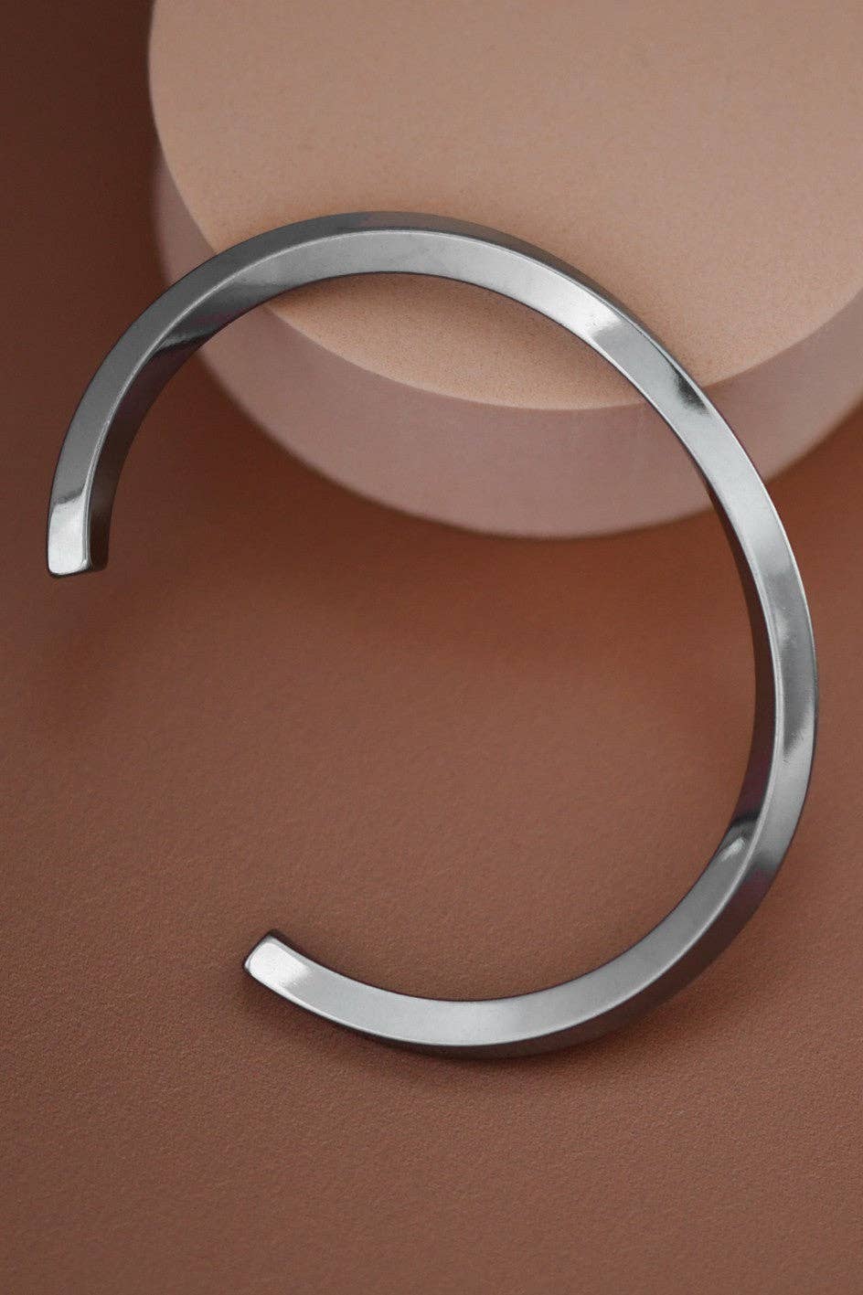 Tarnish-Resistant Waterproof Stainless Steel Cuff - 7206: S0OX3T7206 Silver