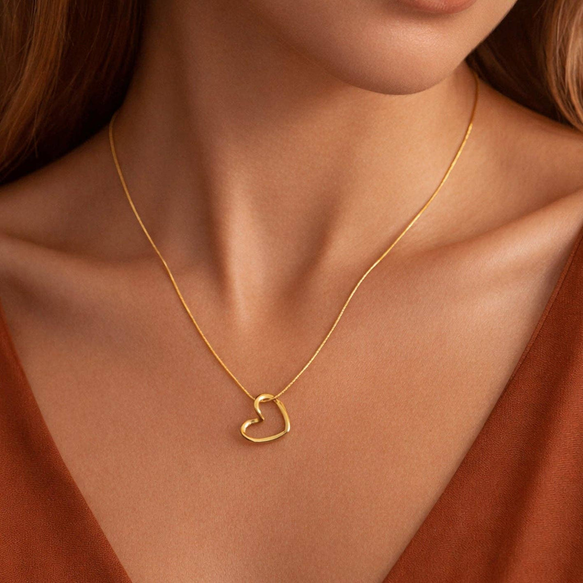18K Gold Plated Waterproof Stainless Steel Chain Necklace - 7767: S0OX3T7767