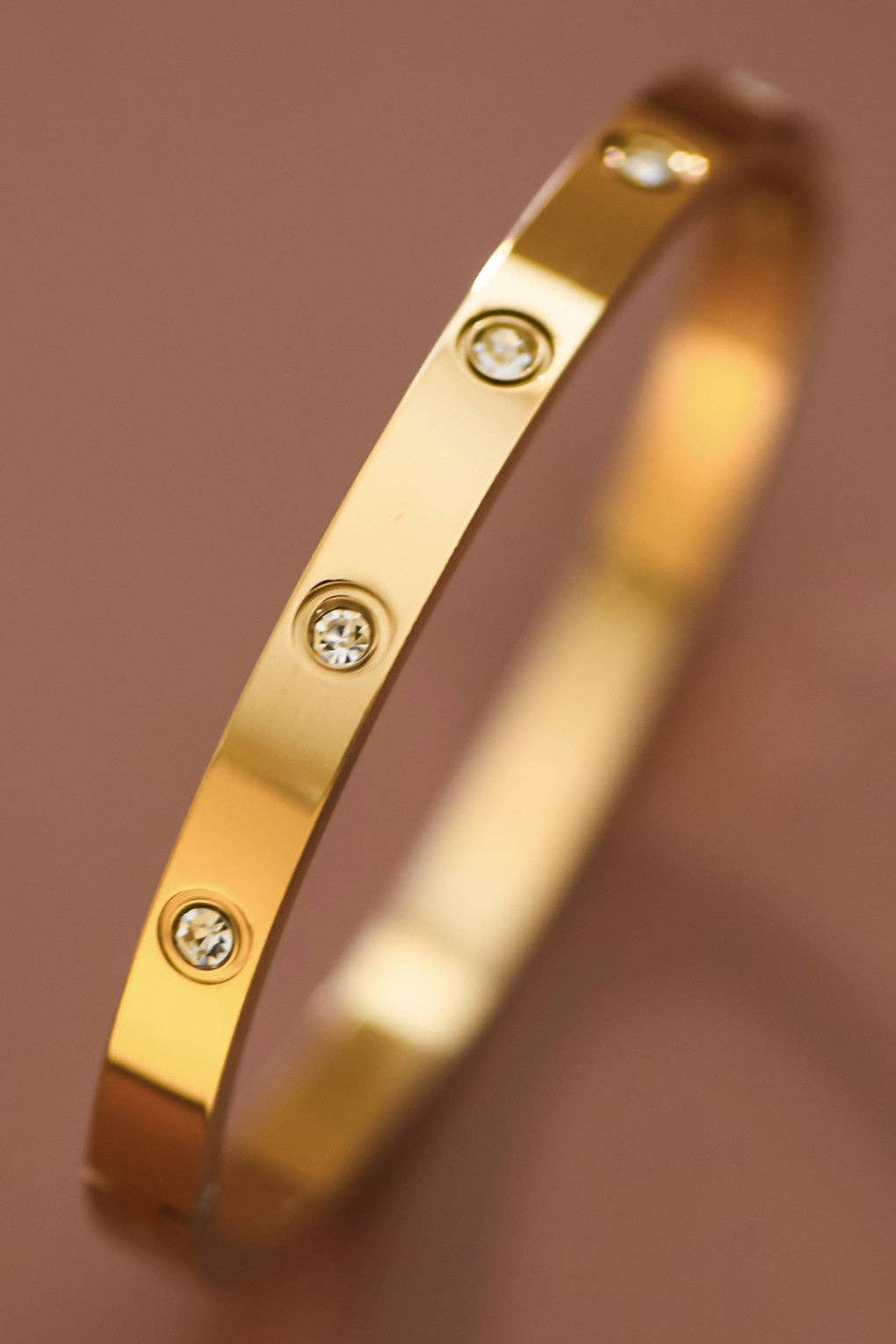 18K Gold Plated Waterproof Stainless Steel Bangle - 7036: S0OX3T7036 Gold