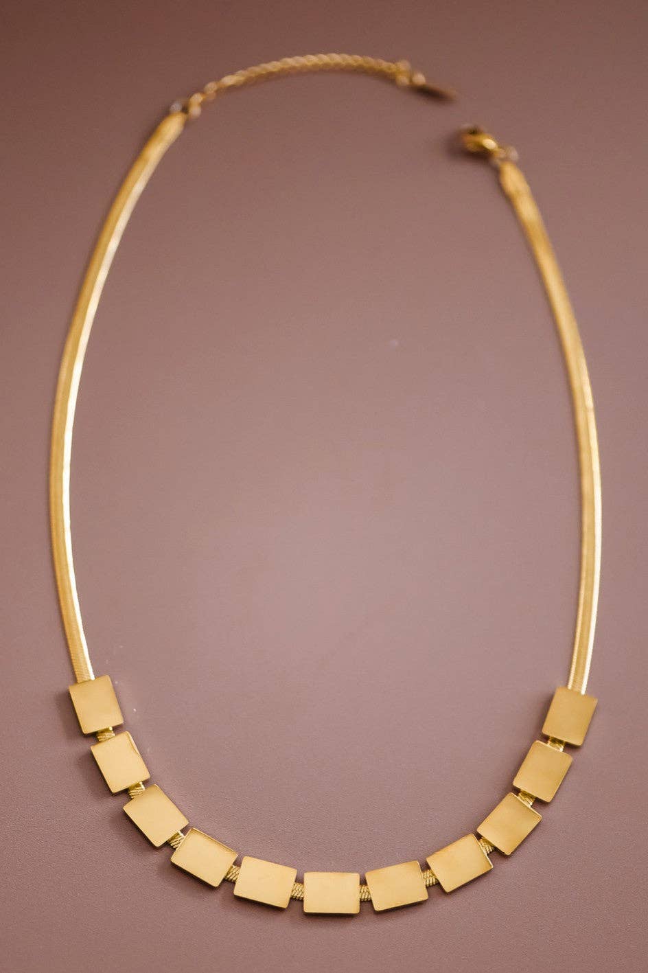 18K Gold PVD Plated Waterproof Stainless Steel Chain Necklace - 7498: S0OX3T7498