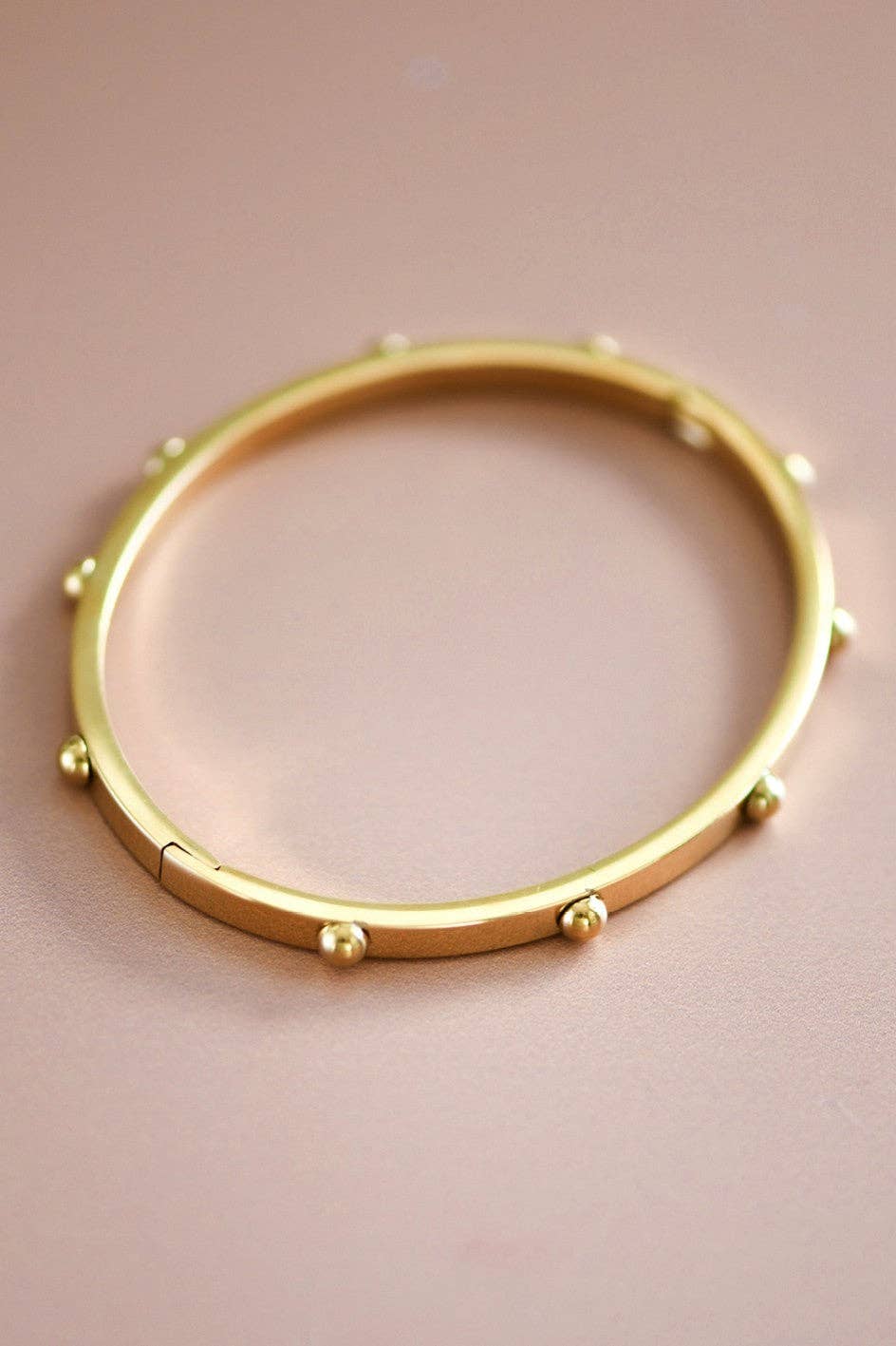 18K Gold PVD Plated Waterproof Stainless Steel Bangle - 7438: S0OX3T7438
