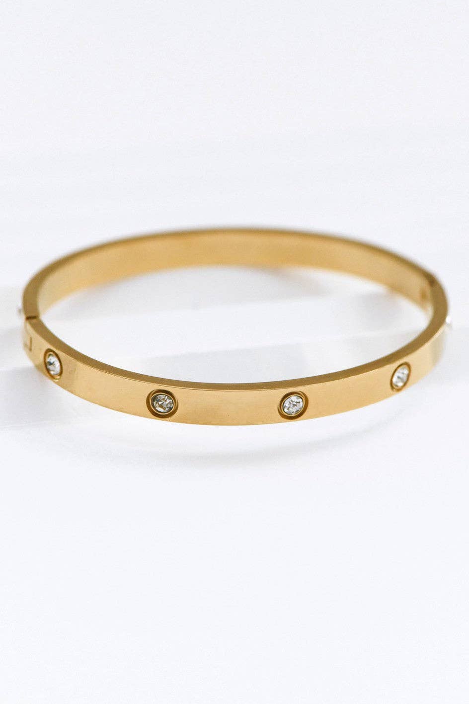 18K Gold Plated Waterproof Stainless Steel Bangle - 7036: S0OX3T7036 Gold