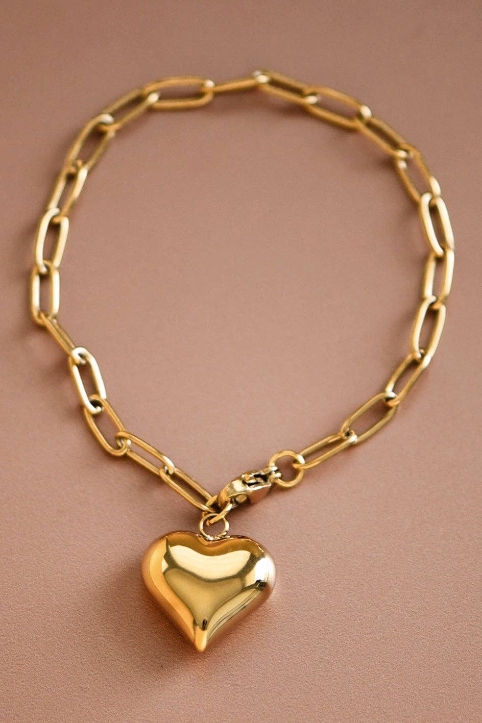 18K Gold PVD Plated Waterproof Stainless Steel Chain Bracelet - 7065: S0OX3T7065