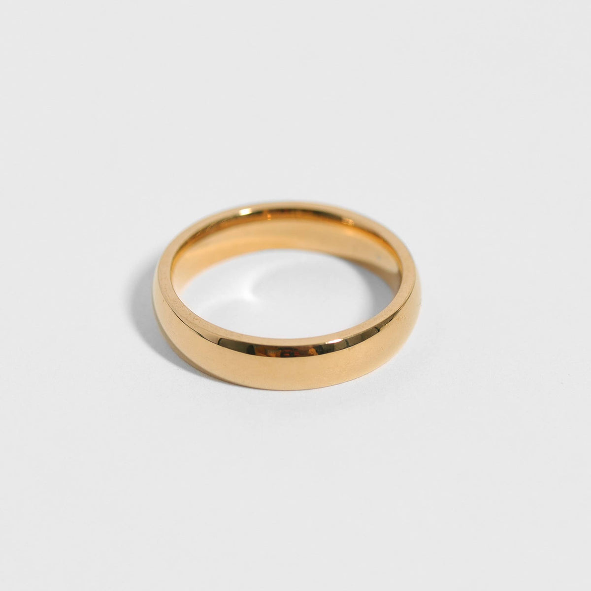 Stainless Steel Blank Gold Ring: 7 / 3mm