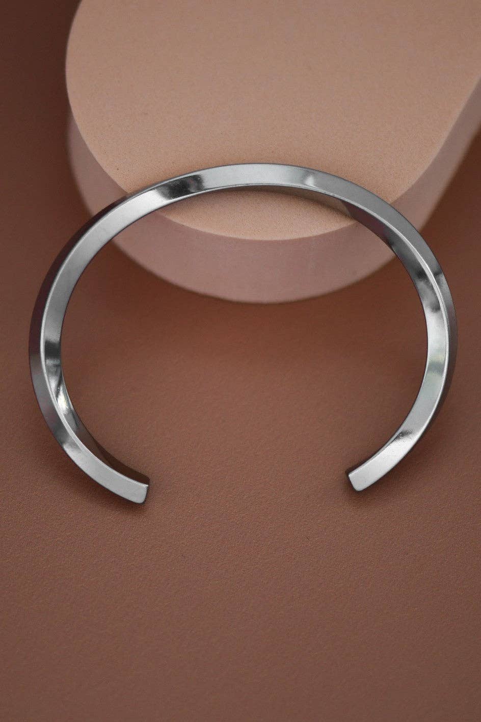 Tarnish-Resistant Waterproof Stainless Steel Cuff - 7206: S0OX3T7206 Silver