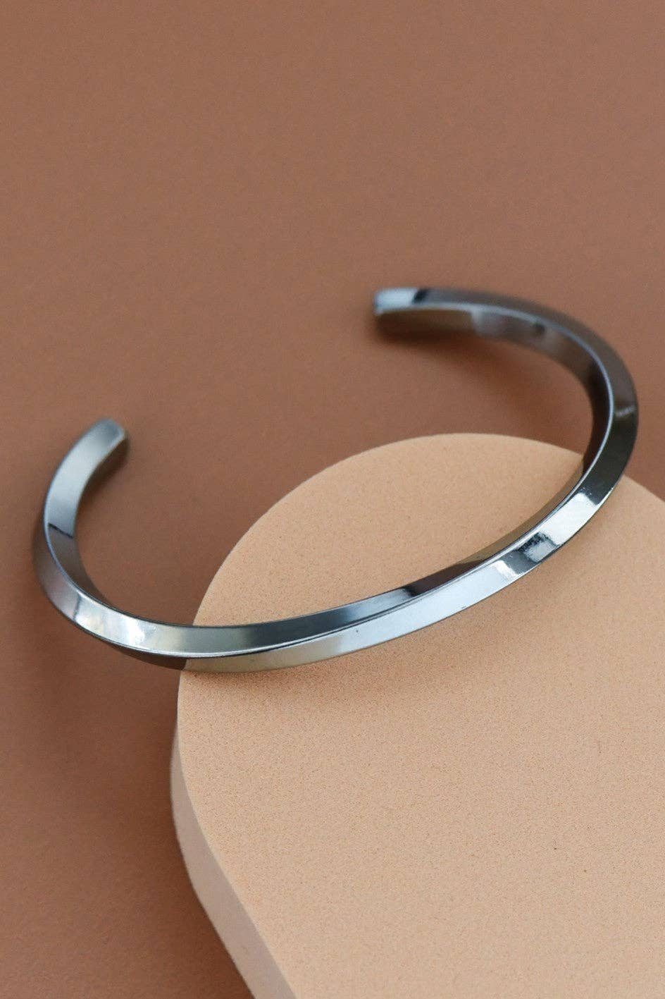Tarnish-Resistant Waterproof Stainless Steel Cuff - 7206: S0OX3T7206 Silver