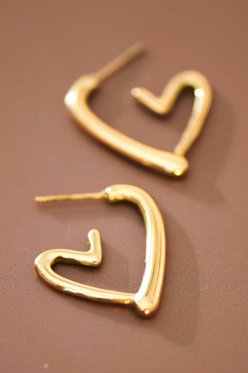 18K Gold Plated Waterproof Stainless Steel Hoop Earrings - 7630: S0OX3T7630