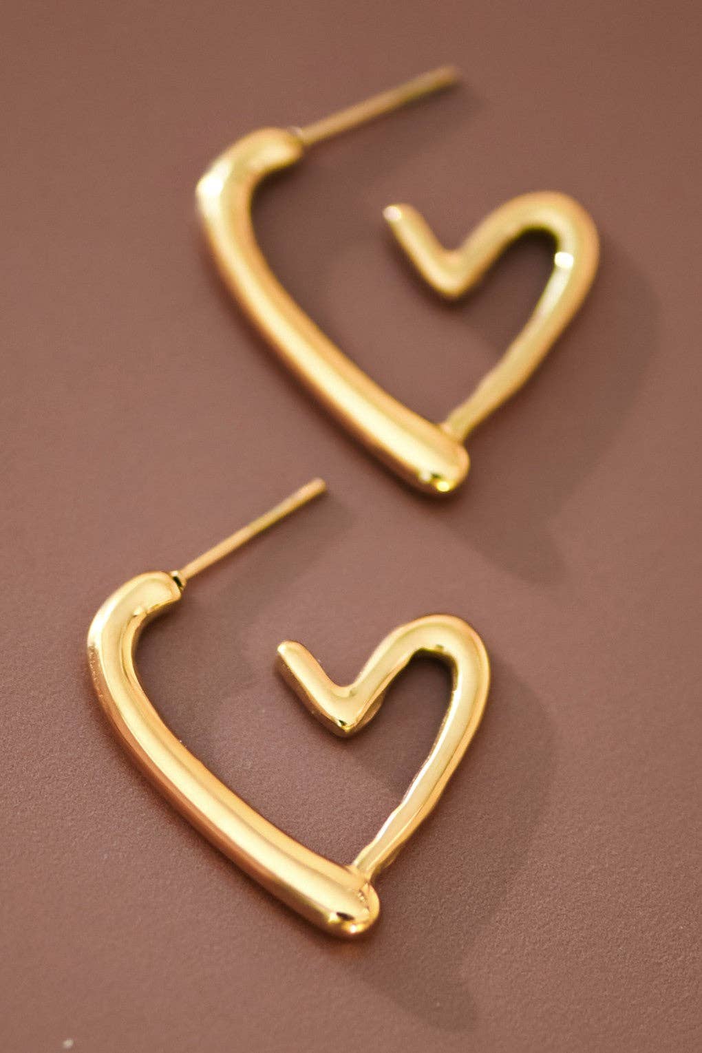 18K Gold Plated Waterproof Stainless Steel Hoop Earrings - 7630: S0OX3T7630