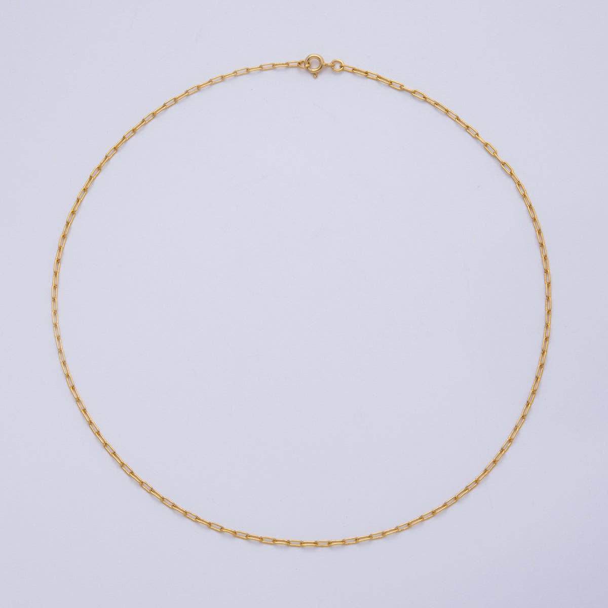 18K Gold Filled 2mm x 5mm Paperclip Chain 17.72 Necklace | WA-4073