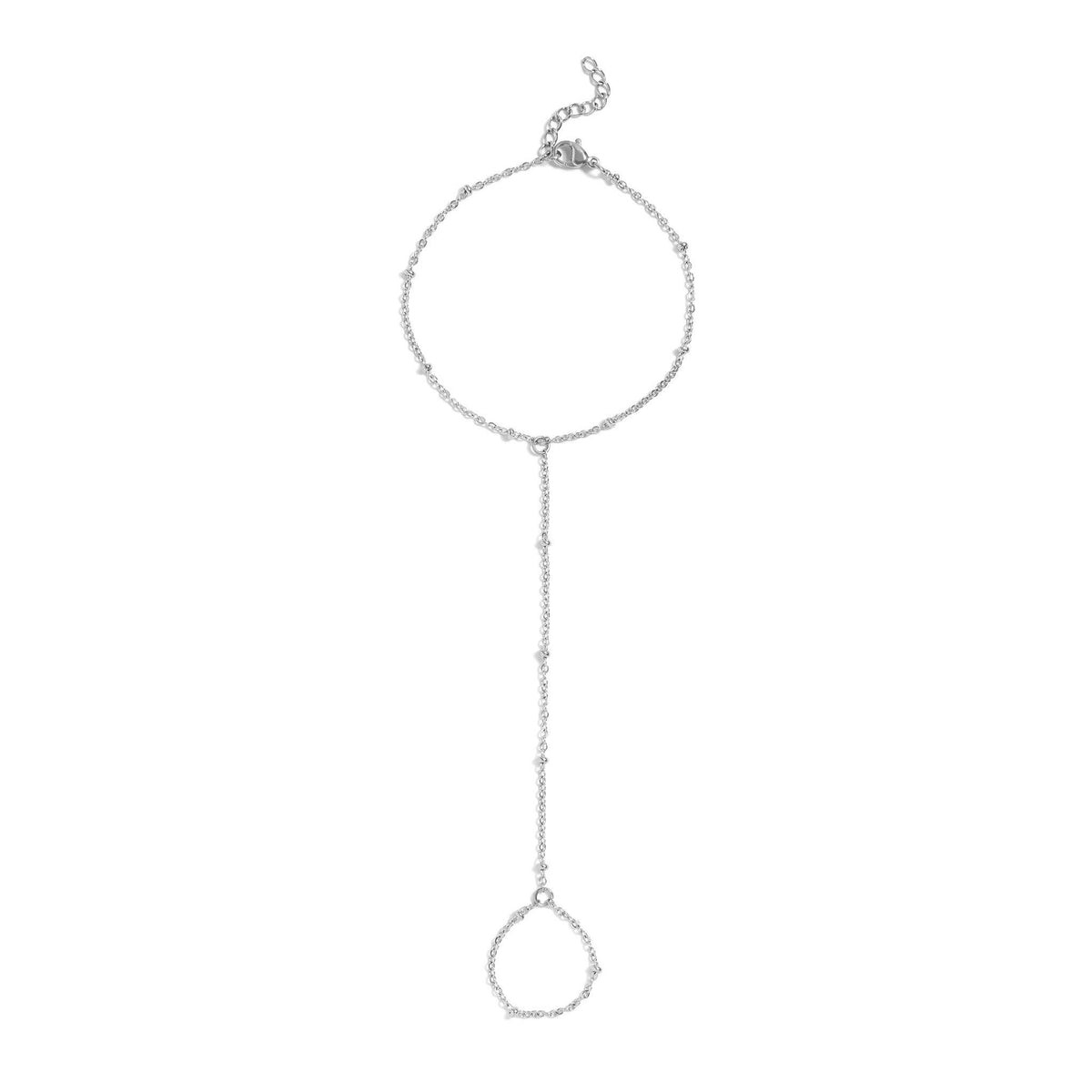 18K Gold PVD Stainless Steel Satellite Hand Chain: Gold