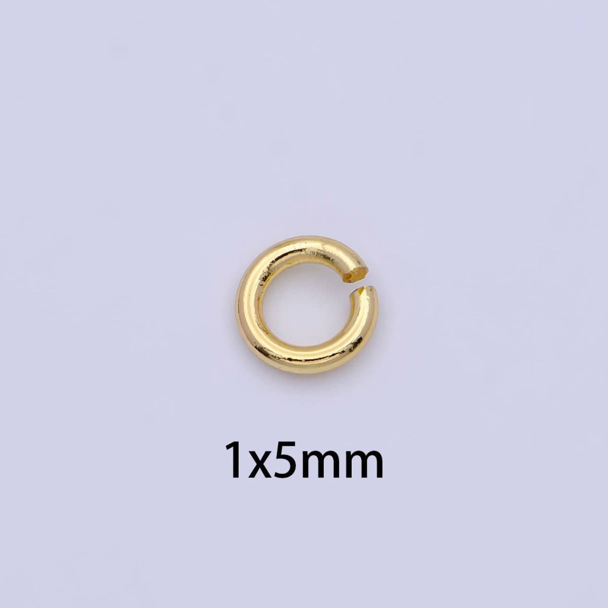 24K Gold Filled 5mm, 6mm, 7mm, 8mm (18 Gauge) Jump Ring Jewelry Making Supply | SP-1560 ~ SP1563-15: 6mm