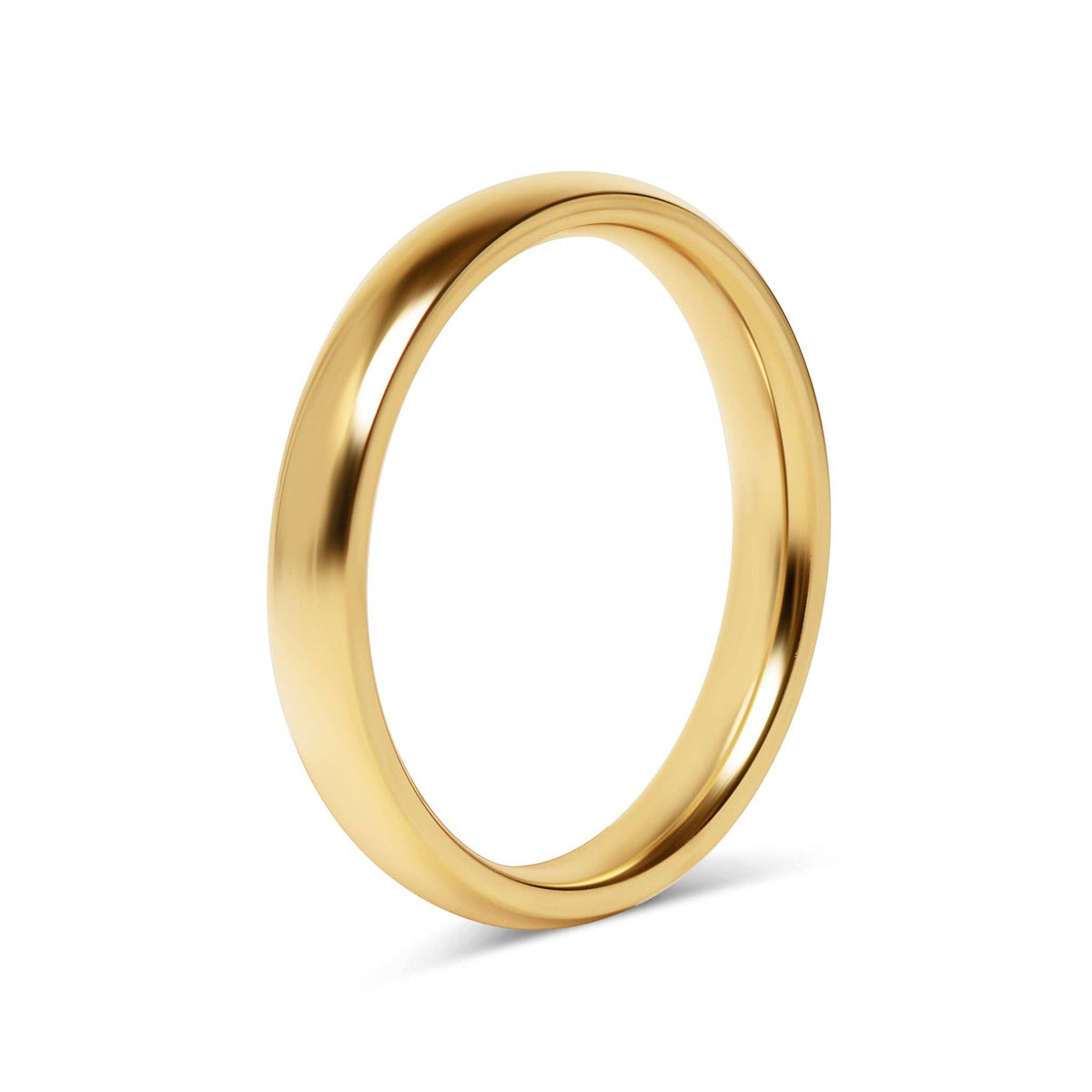 Stainless Steel Blank Gold Ring: 8 / 3mm