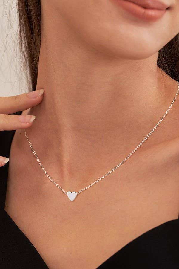 STAINLESS STEEL WATERPROOF TARNISH FREE NECKLACE | 40NK323: Silver