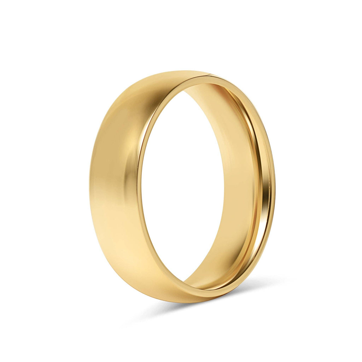 Stainless Steel Blank Gold Ring: 8 / 3mm