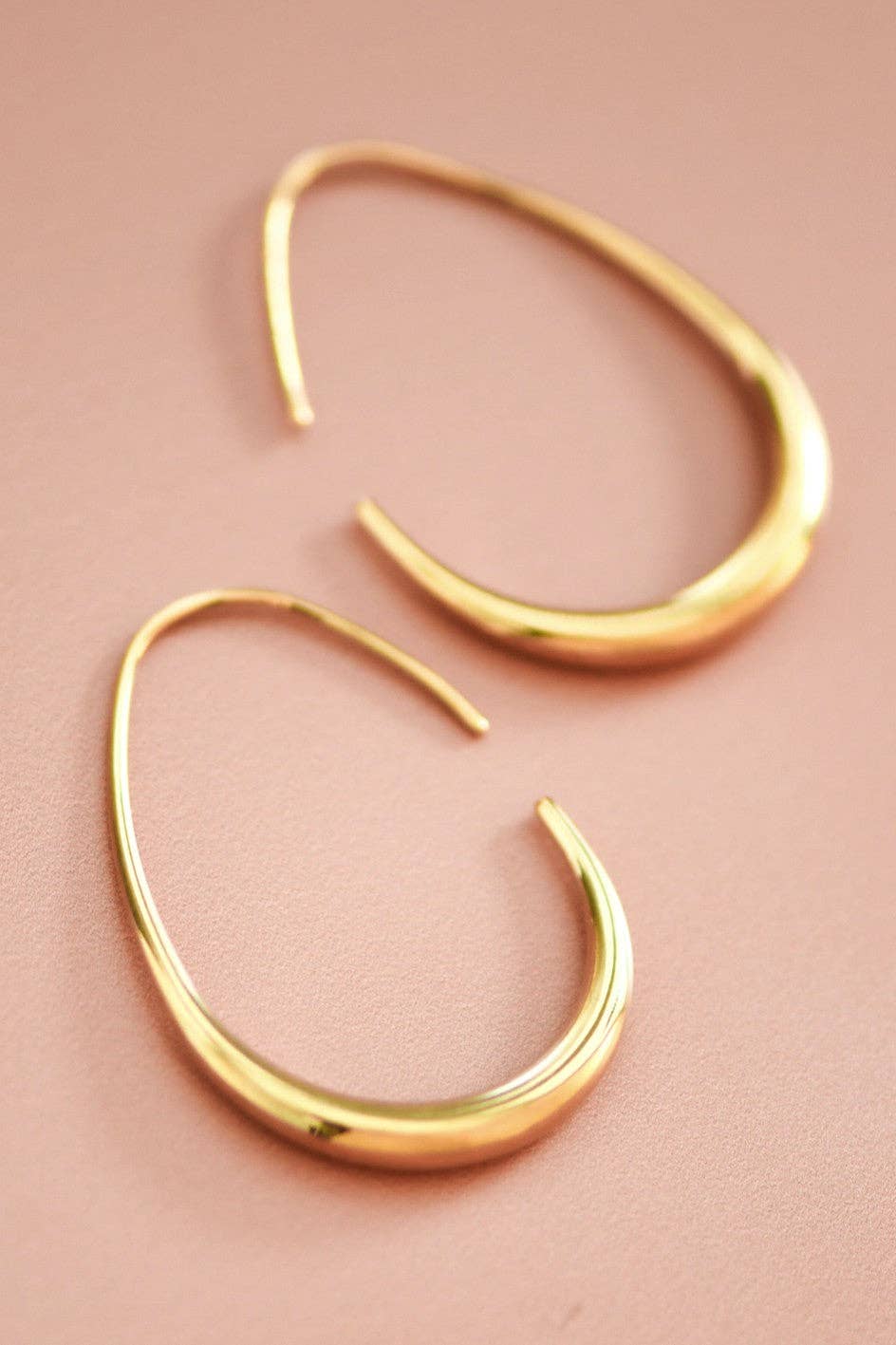 18K Gold Plated Waterproof Stainless Steel Hoop Earrings - 7377: S0OX3T7377
