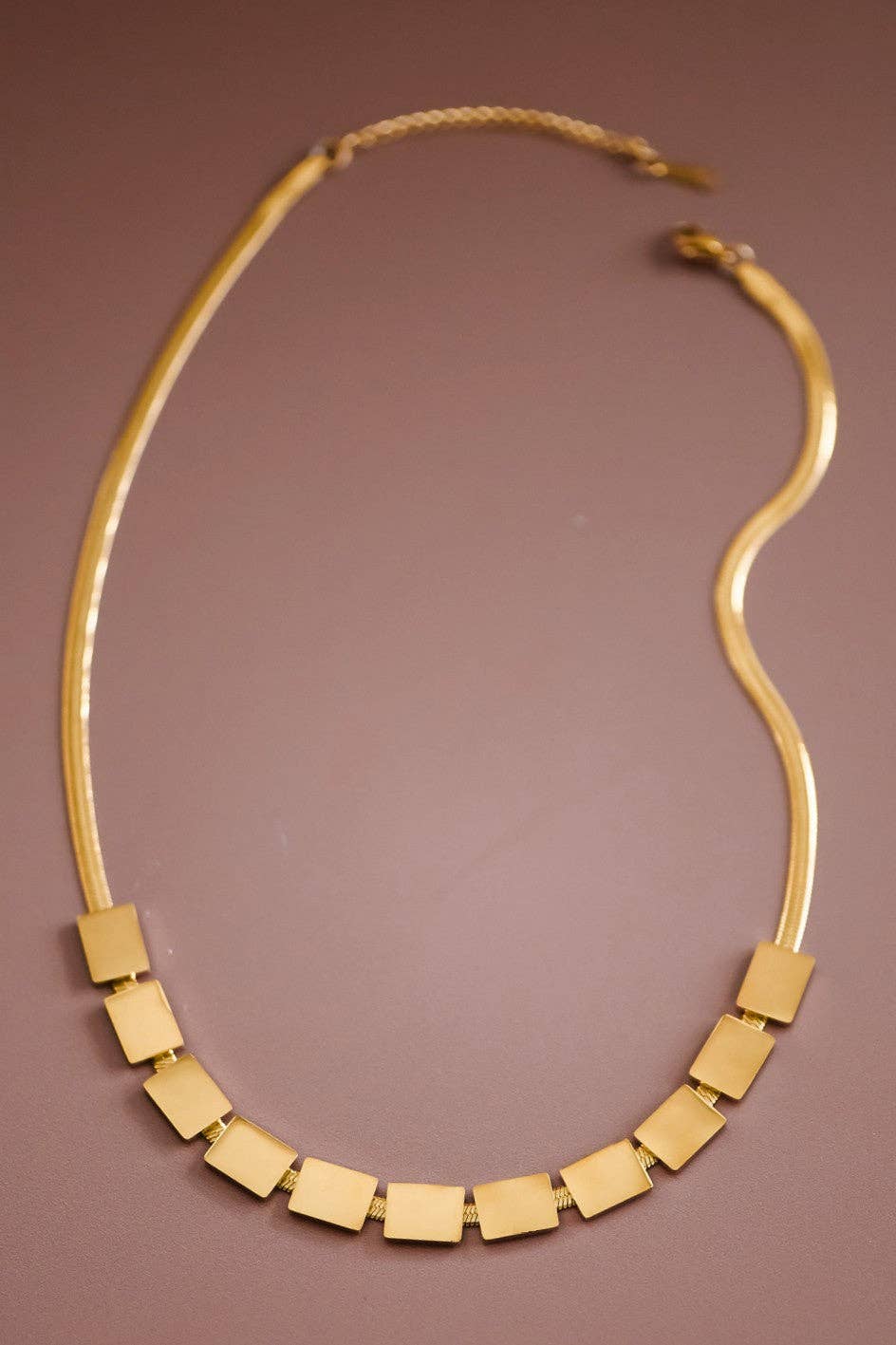 18K Gold PVD Plated Waterproof Stainless Steel Chain Necklace - 7498: S0OX3T7498