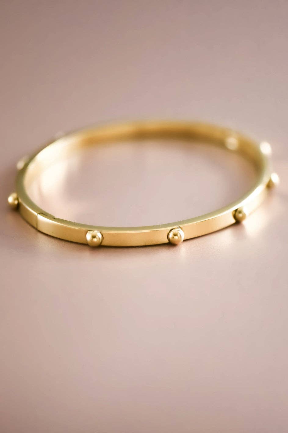 18K Gold PVD Plated Waterproof Stainless Steel Bangle - 7438: S0OX3T7438