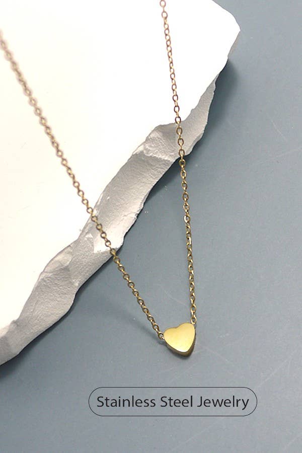 STAINLESS STEEL WATERPROOF TARNISH FREE NECKLACE | 40NK323: GOLD