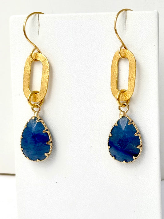 Indigo Flame Earrings