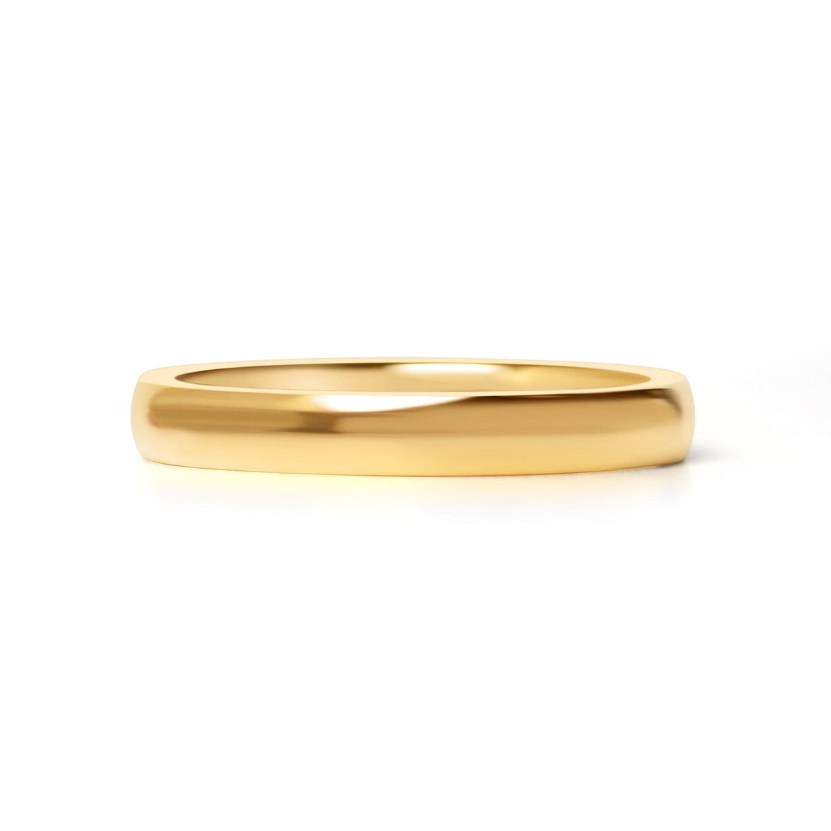 Stainless Steel Blank Gold Ring: 8 / 3mm