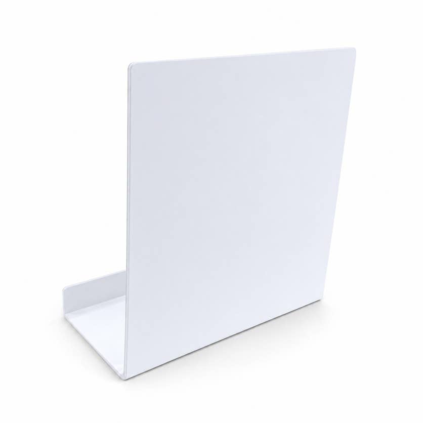 9-1/4" W x 10-1/2" H Standing White Metal Note Board : White