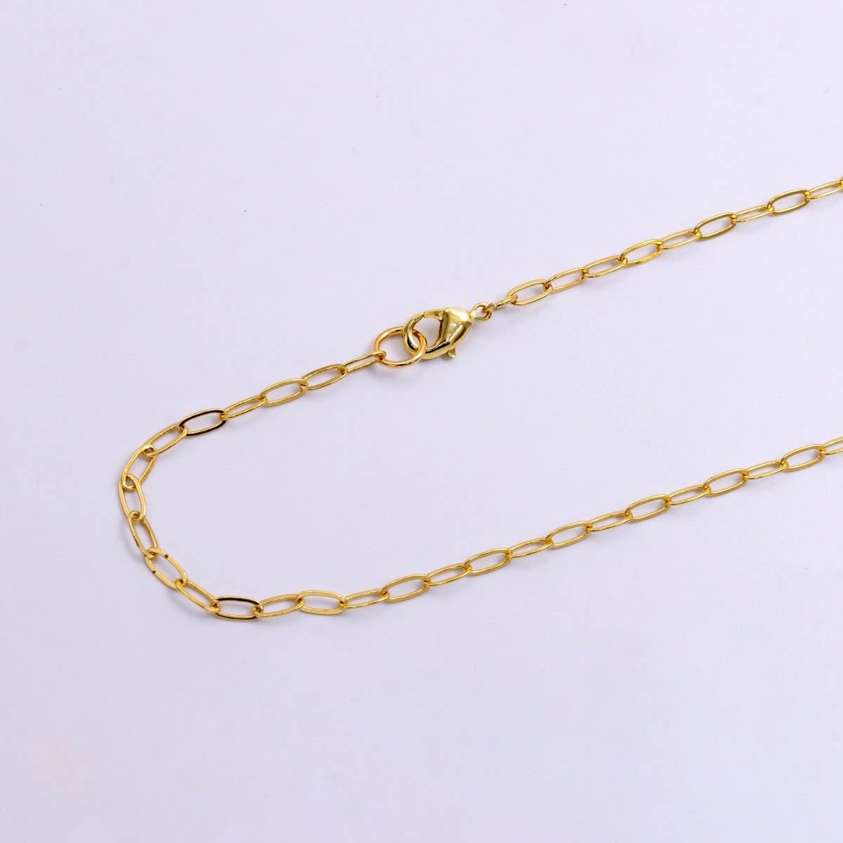 14K Gold Filled 3mm Paperclip Chain 17.5 inch Necklace | WA-2441