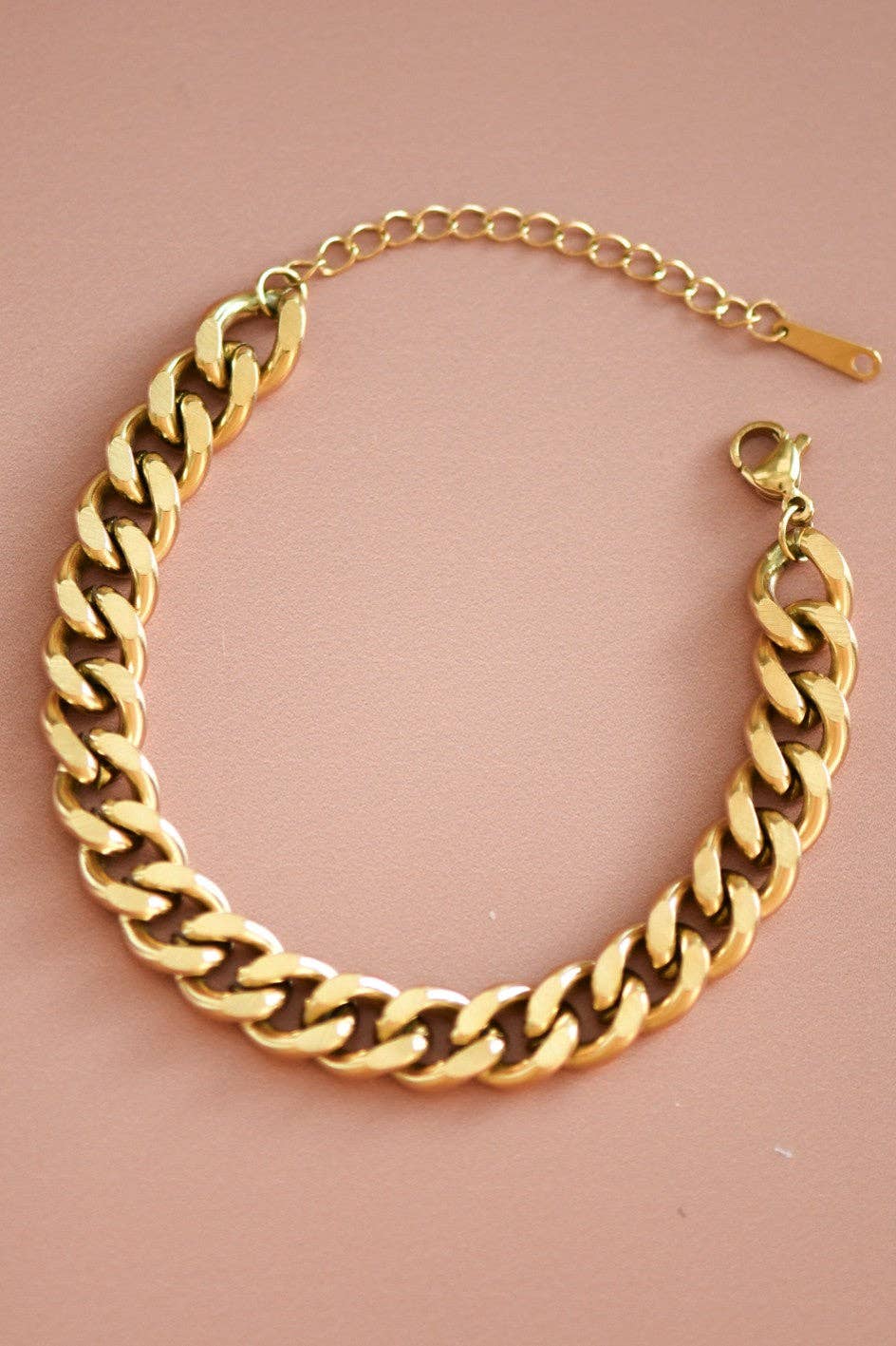 18K Gold Plated Waterproof Stainless Steel Chain Bracelet - 7437: S0OX3T7437