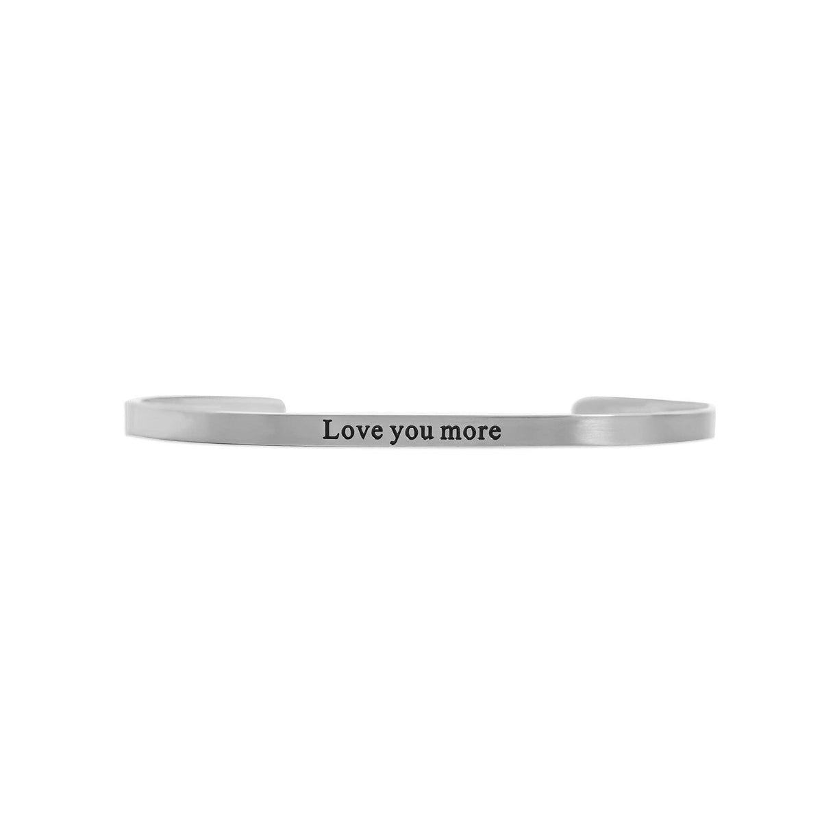 18K Gold PVD Stainless Steel Love you more Bracelet: Stainless