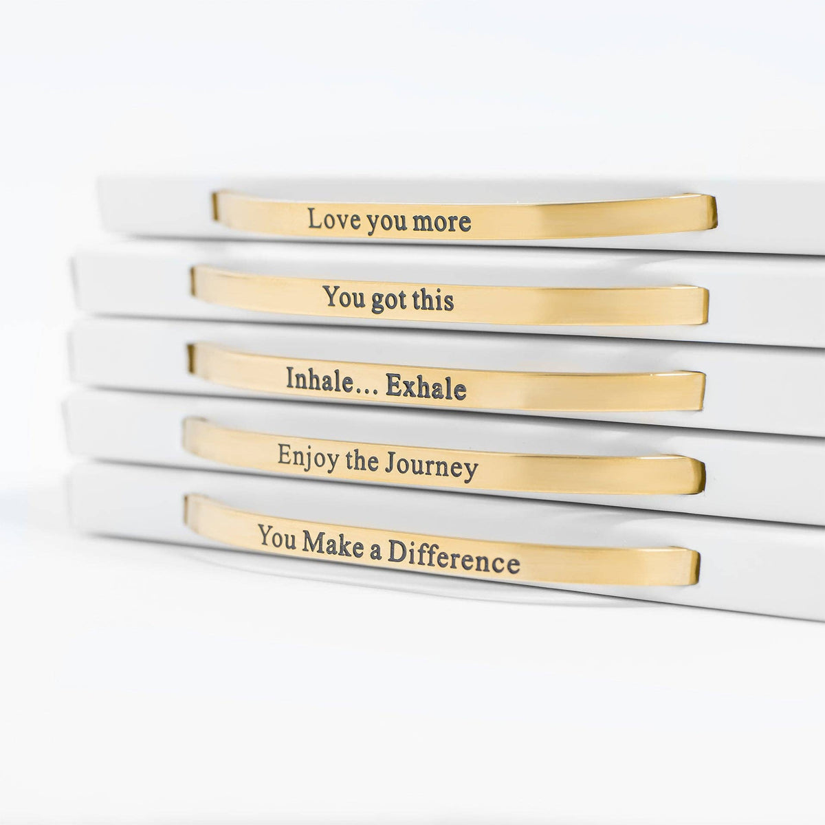 18K Gold PVD You Got This Engraved Bangle Bracelet: Stainless