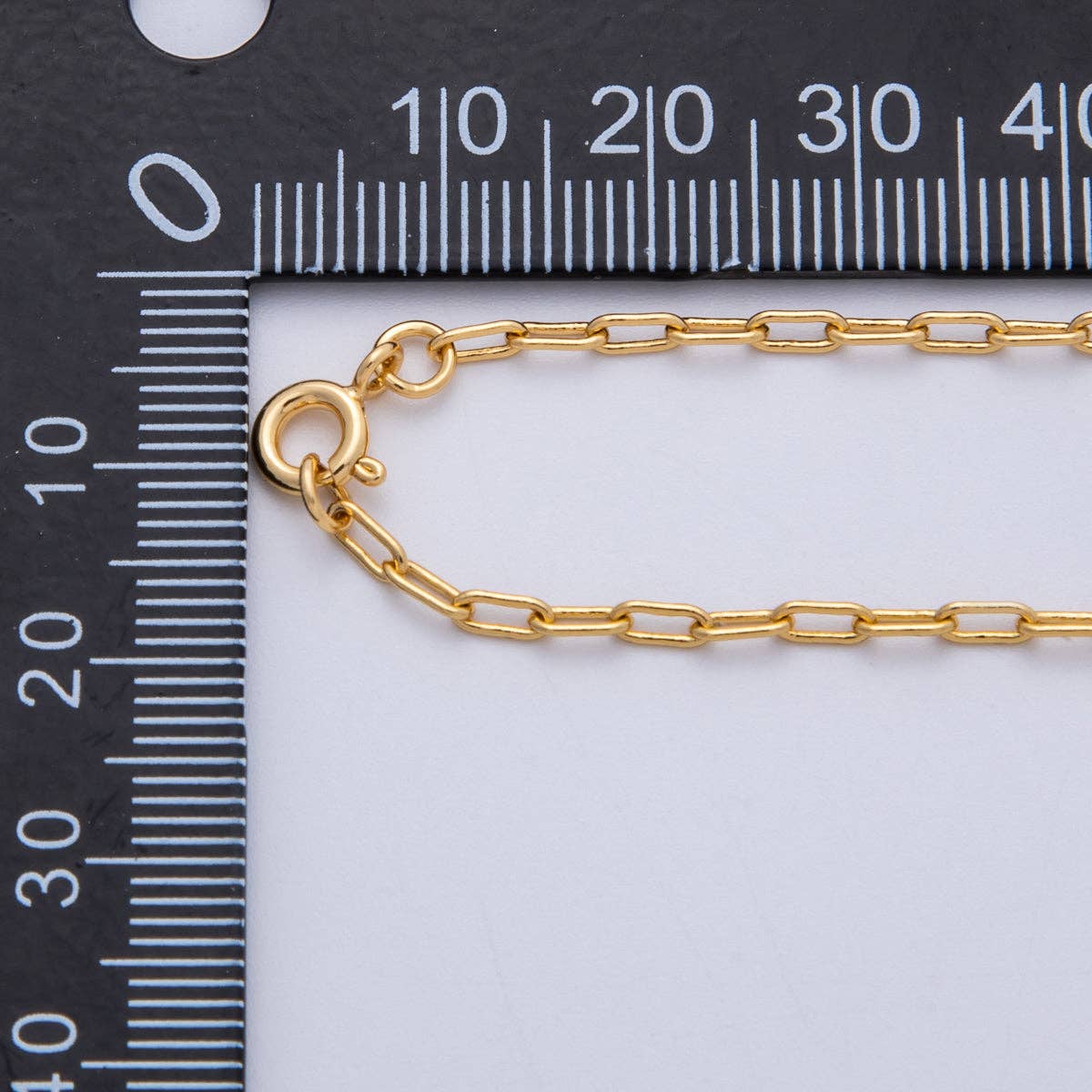 18K Gold Filled 2mm x 5mm Paperclip Chain 17.72 Necklace | WA-4073