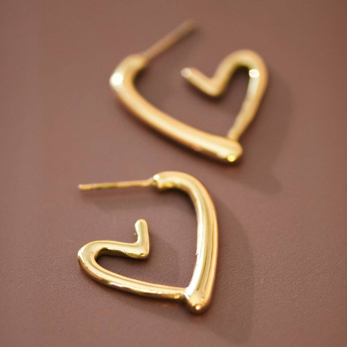 18K Gold Plated Waterproof Stainless Steel Hoop Earrings - 7630: S0OX3T7630