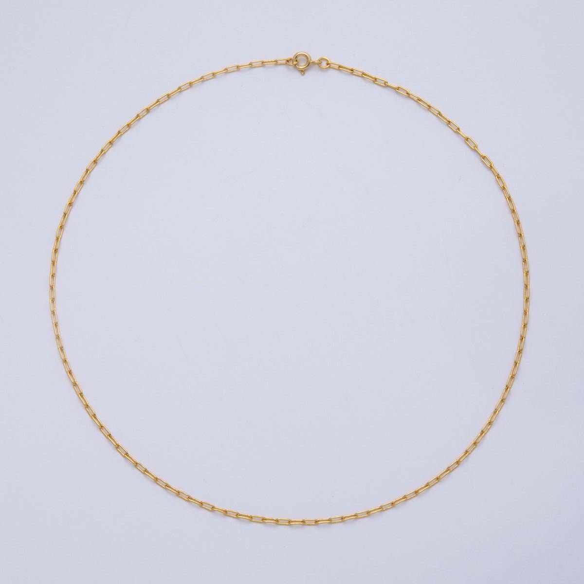 18K Gold Filled 2mm x 5mm Paperclip Chain 17.72 Necklace | WA-4073