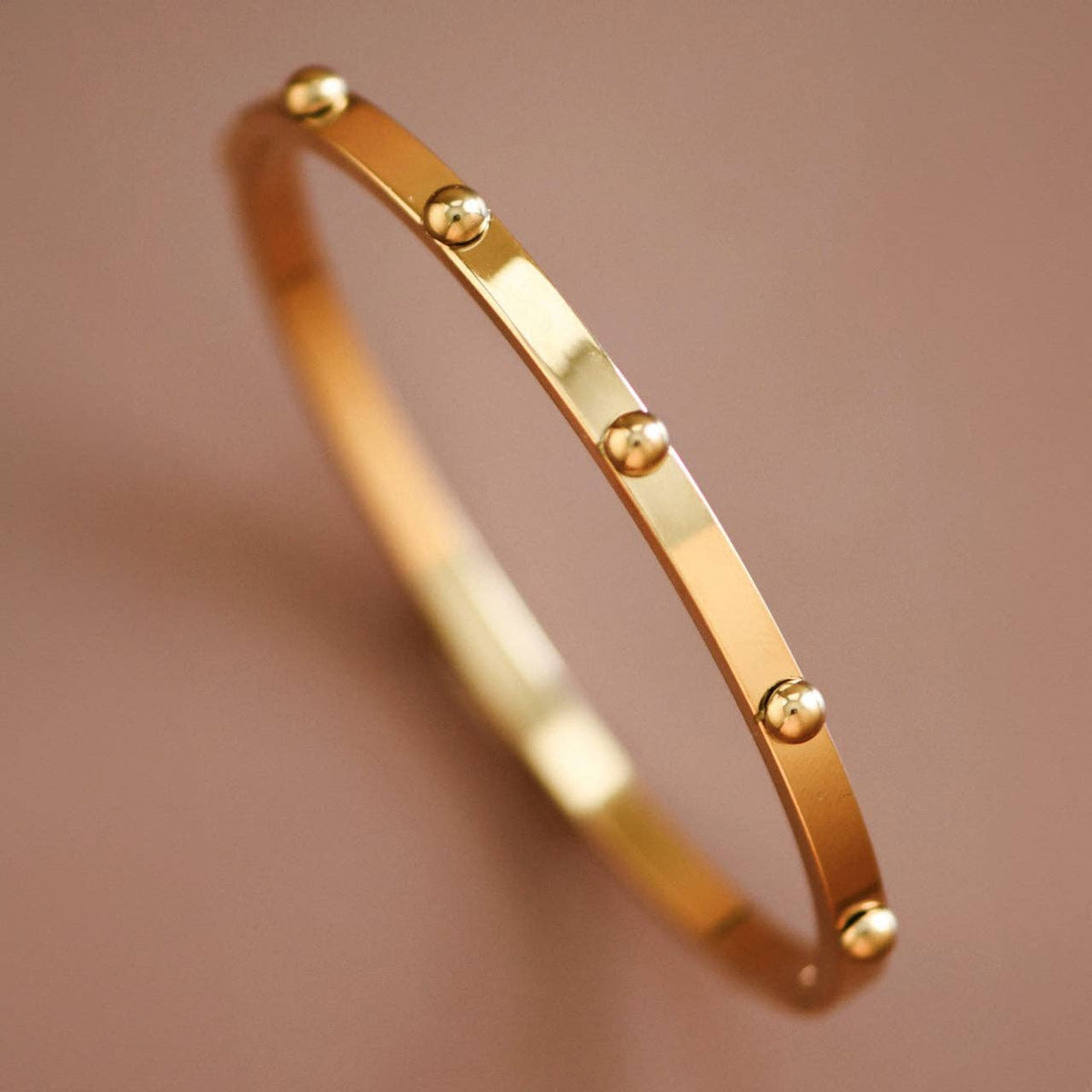 18K Gold PVD Plated Waterproof Stainless Steel Bangle - 7438: S0OX3T7438