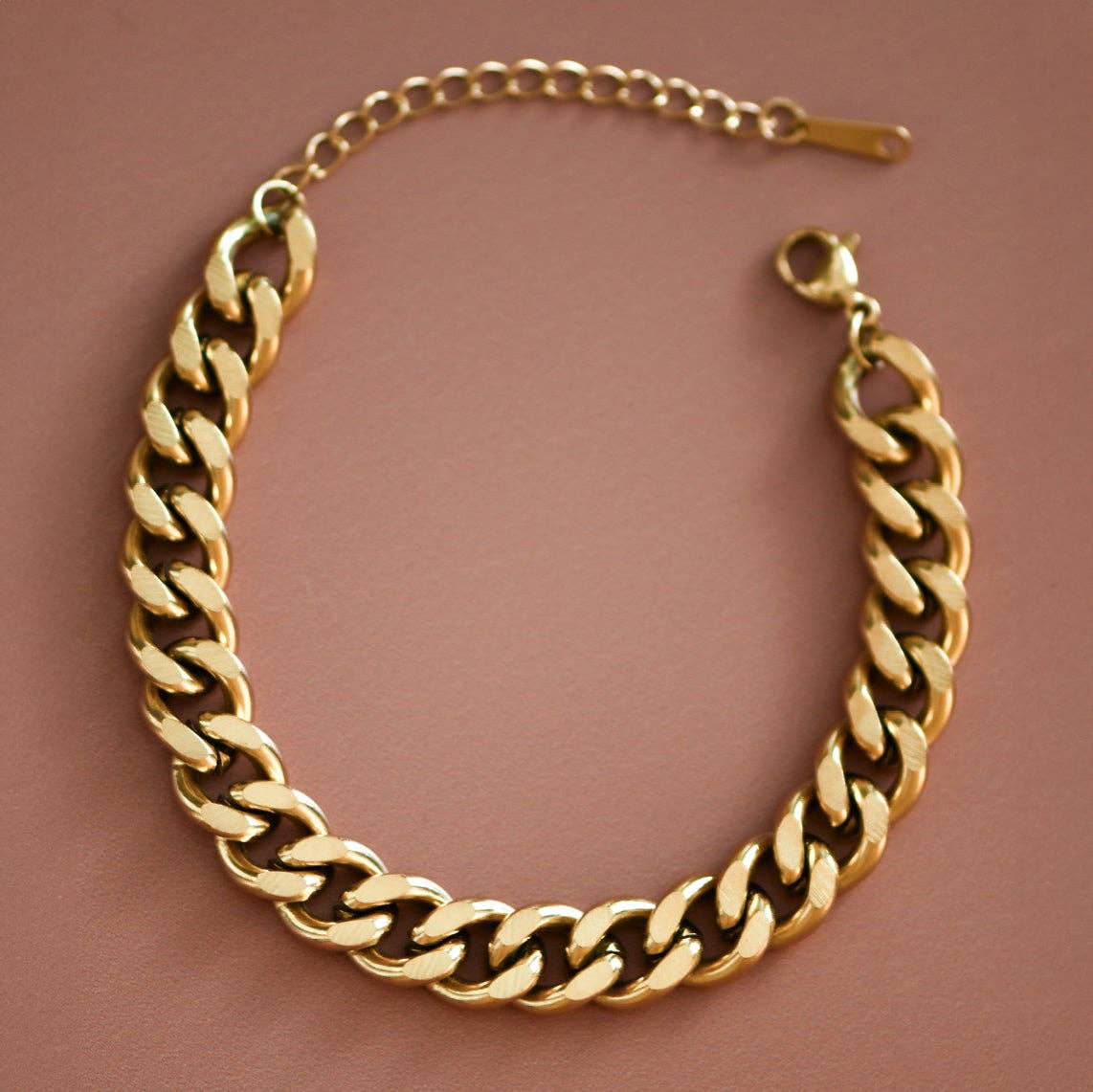 18K Gold Plated Waterproof Stainless Steel Chain Bracelet - 7437: S0OX3T7437