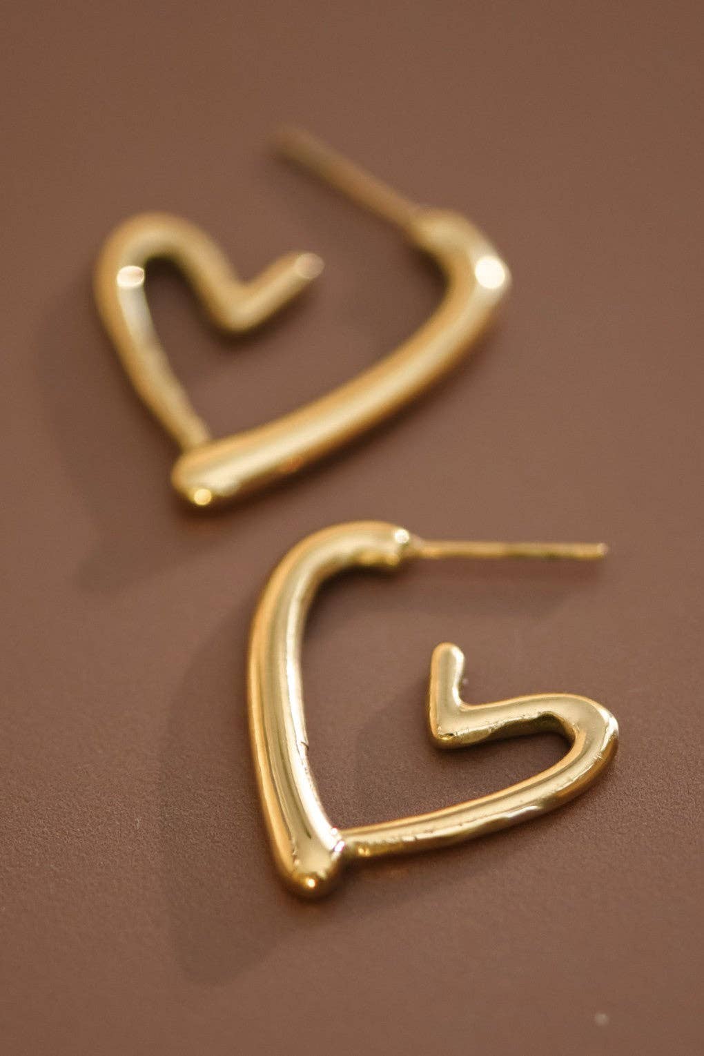 18K Gold Plated Waterproof Stainless Steel Hoop Earrings - 7630: S0OX3T7630
