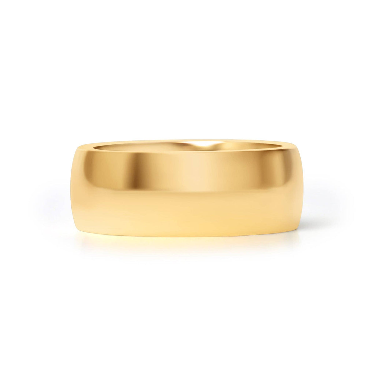 Stainless Steel Blank Gold Ring: 8 / 3mm