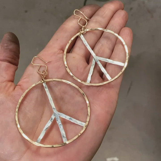 Big Betty Peace Hoops