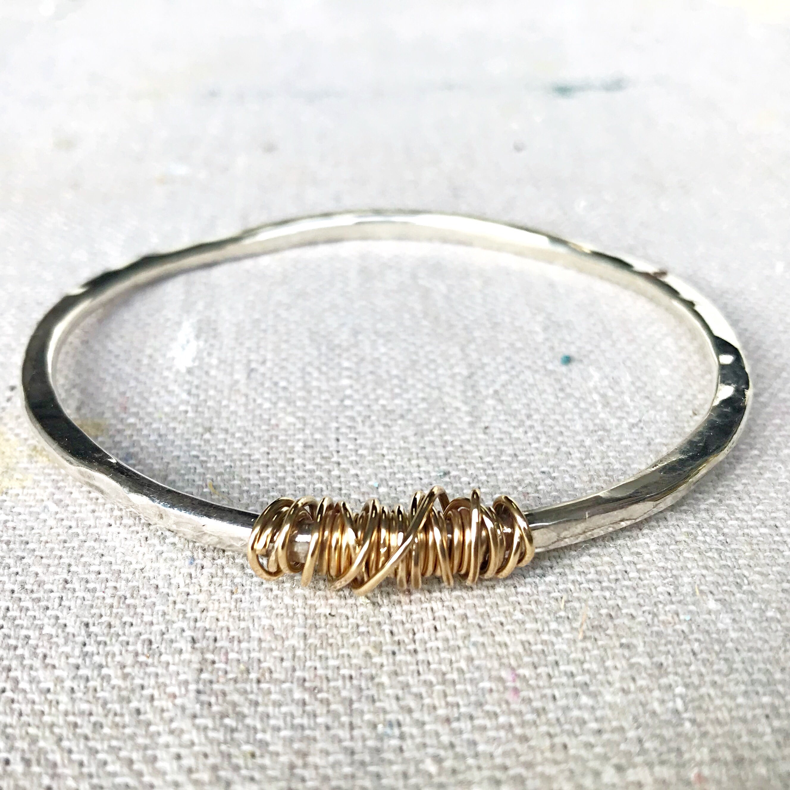 Twisted Betty Bangle Fine Silver