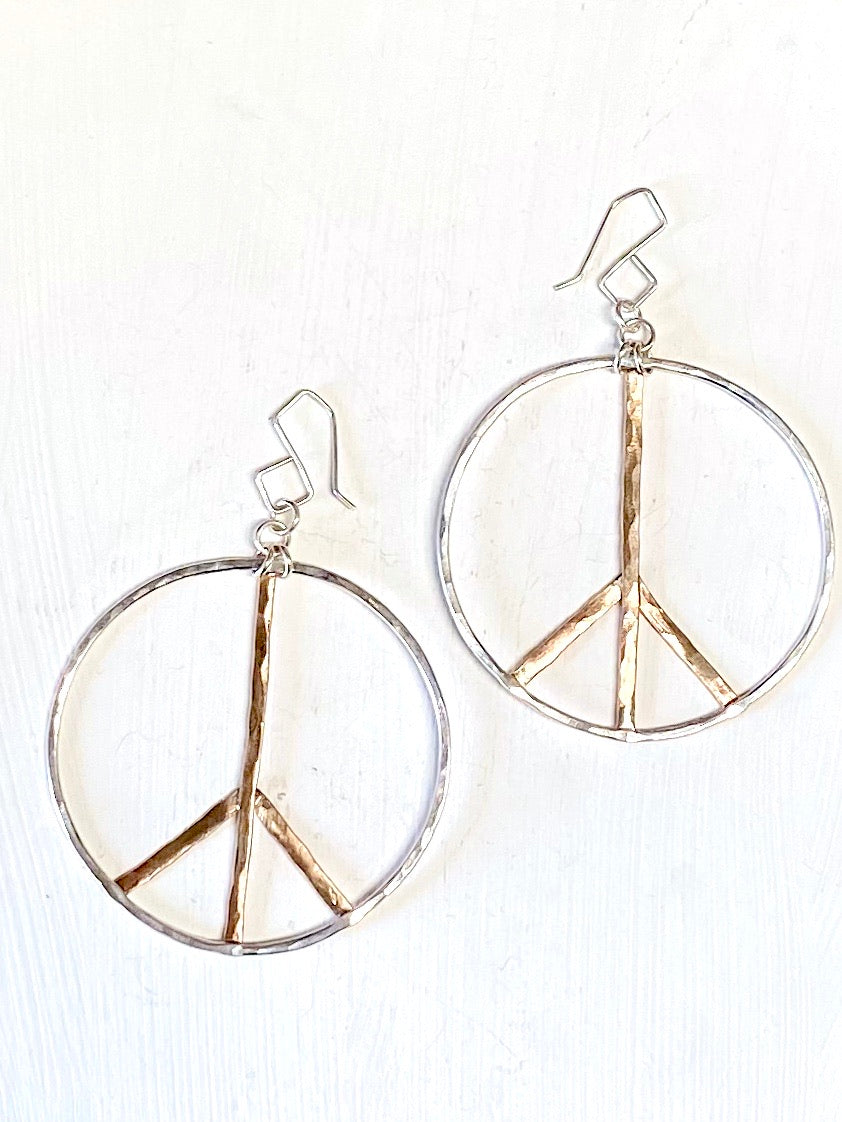 Big Betty Peace Hoops